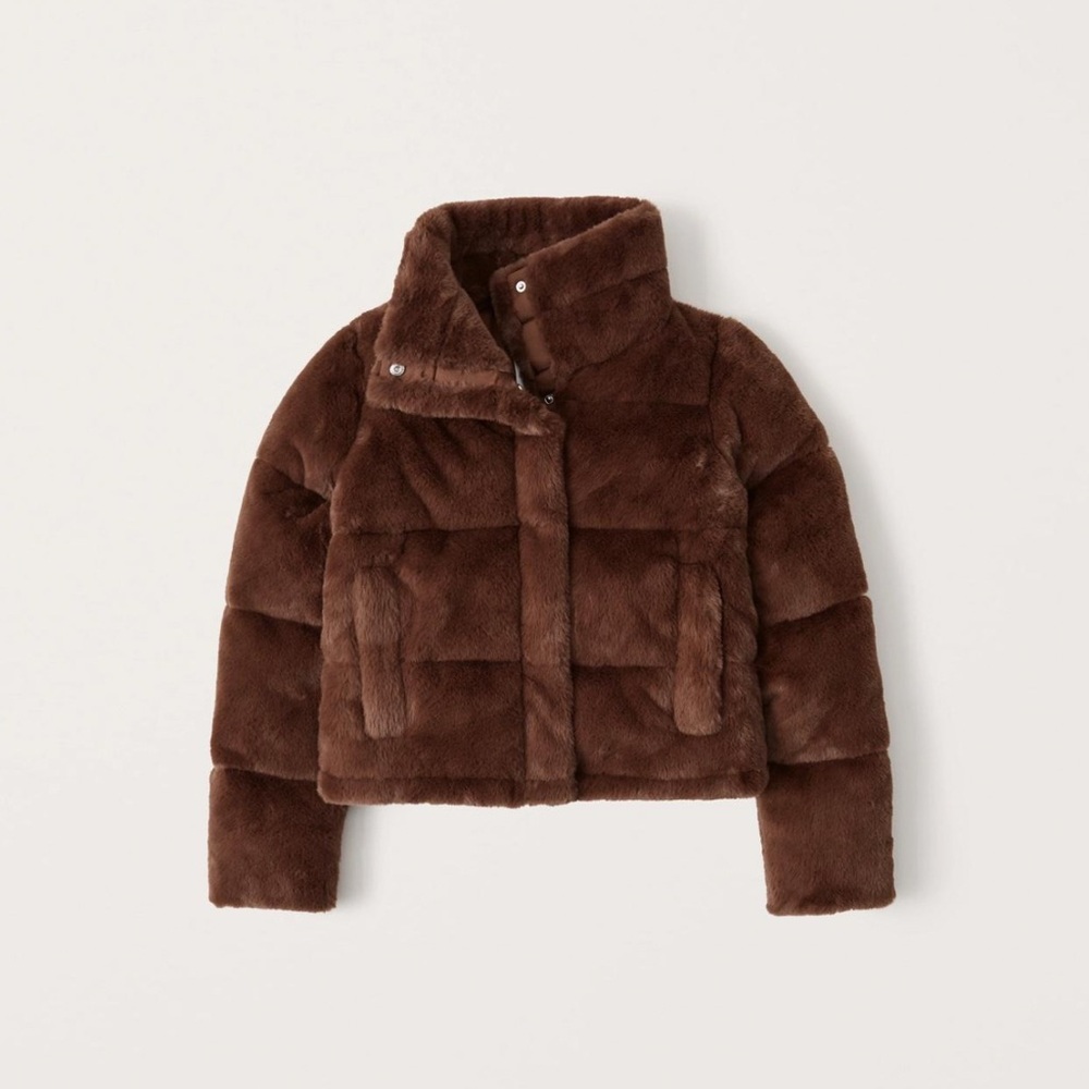 Abercrombie & Fitch Brown Puffer Jacket